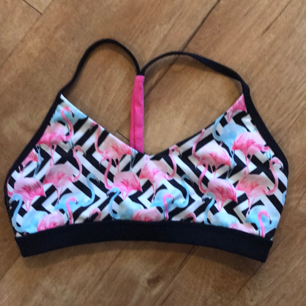 Flamingo sports bra